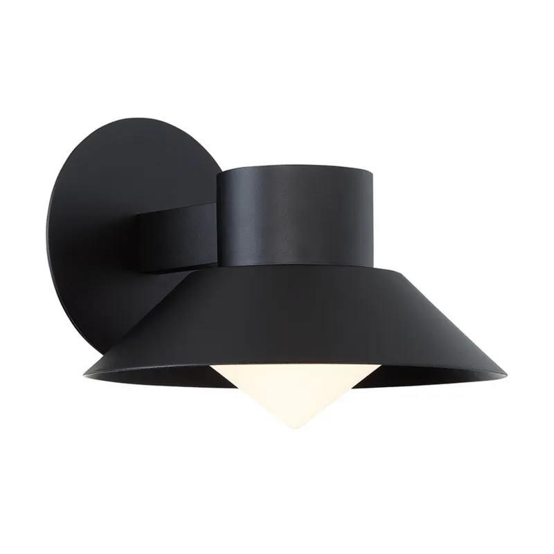 Modern Forms WS-W18710-BK 3000K 12 Watt Oslo LED Outdoor Wall Light in Black