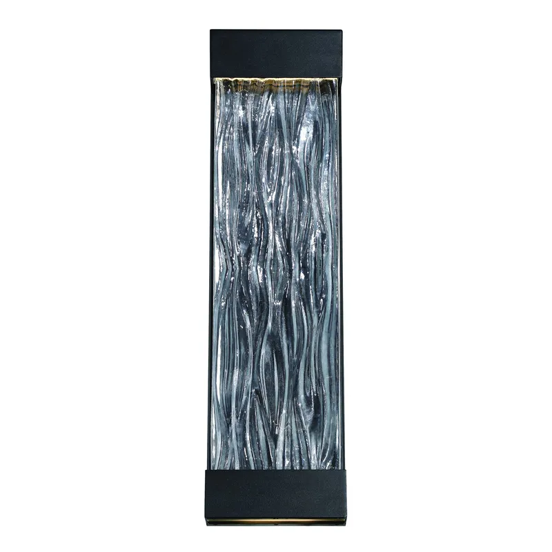 Modern Forms WS-W37916-BK 3000K 39 Watt Fathom LED Outdoor Wall Light in Black