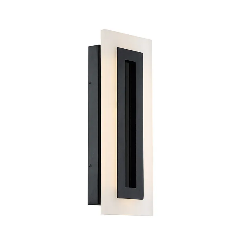 Modern Forms WS-W46817-BK 3000K 14 Watt Shadow LED Wall Light in Black