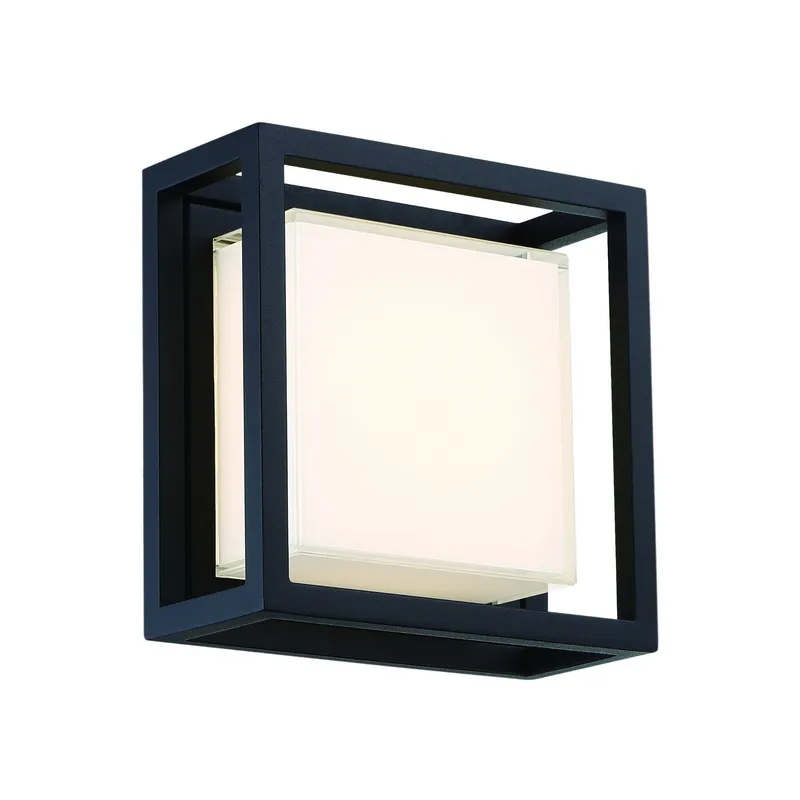 Modern Forms WS-W73620-BK 3000K 34 Watt Framed LED Outdoor Wall Light in Black