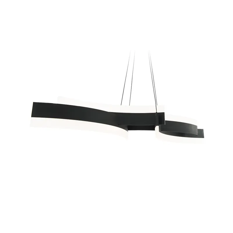 Modern Forms PD-31058-BK 3000K 40.102 Watt Arcs LED Pendant in Black