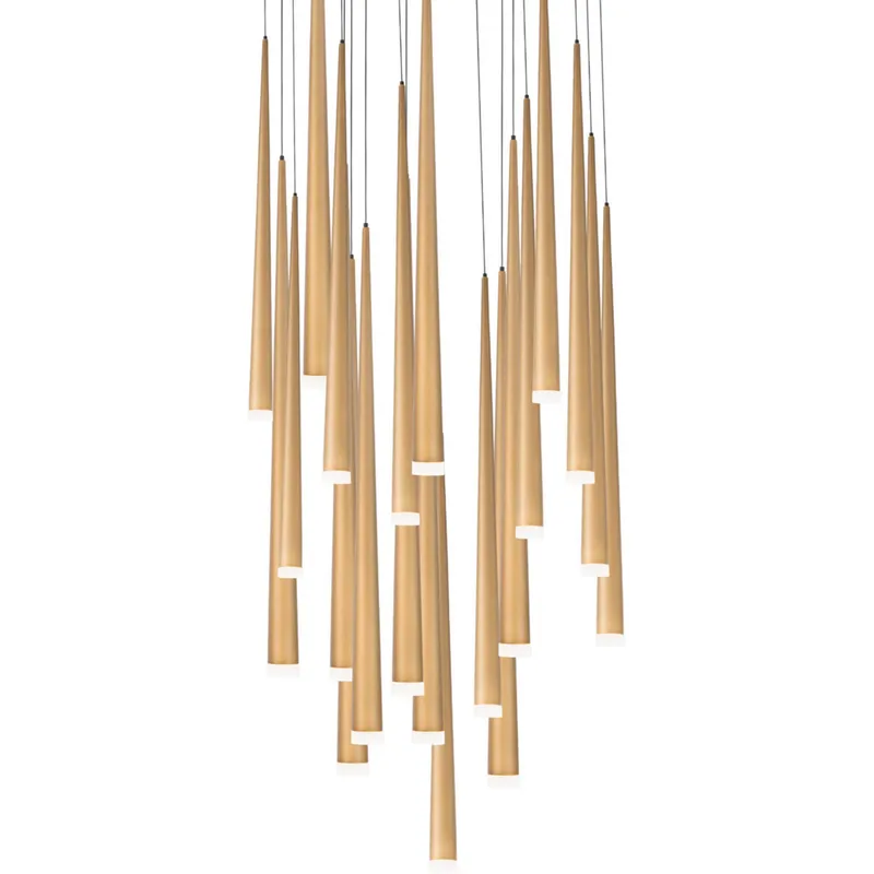 Modern Forms PD-41821R-AB 3500K 147 Watt Cascade Etched Glass LED Round Chandelier in Aged Brass