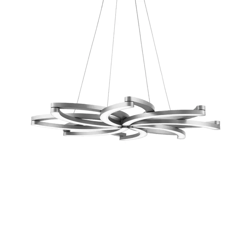 Modern Forms PD-73032-AL 3000K 45.2 Watt Bloom LED Chandelier in Brushed Aluminum