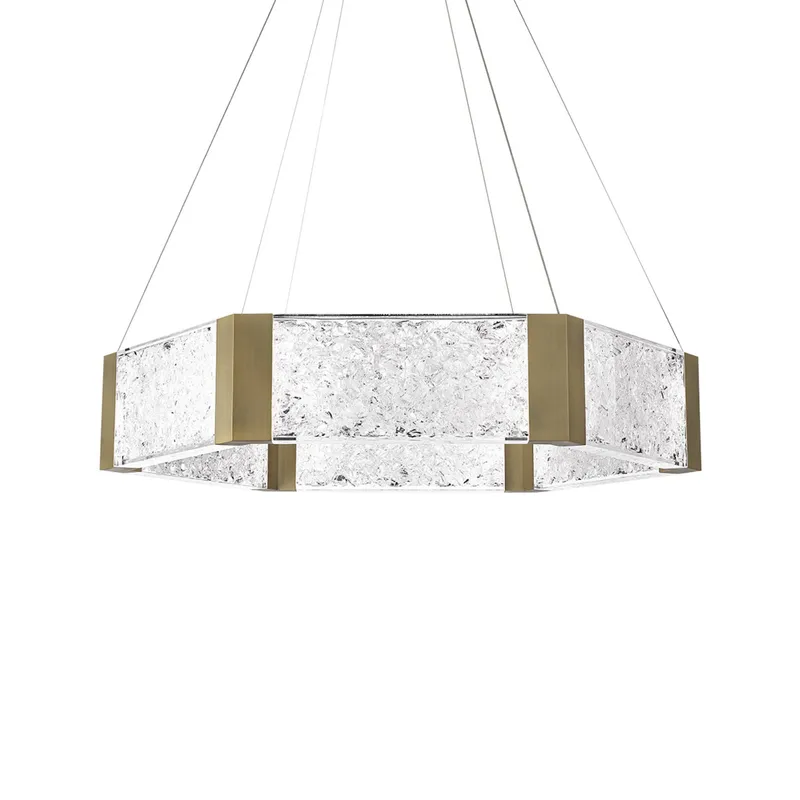 Modern Forms PD-76034-AB 3000K 32 Watt Forever LED Chandelier in Aged Brass