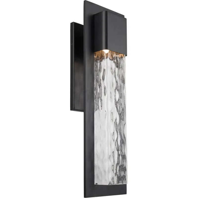 Modern Forms WS-W54025-BK 3000K 10.5 Watt Mist LED Outdoor Wall Light in Black