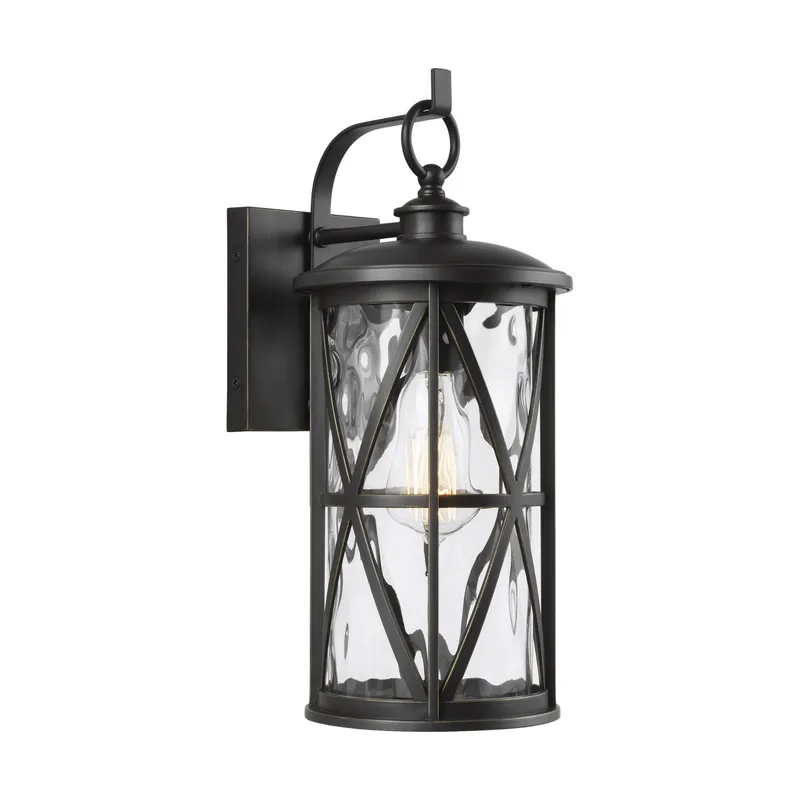 Millbrooke Small Lantern Traditional Outdoor Fixture 6.75" Width 15.5" Height StoneStrong Round Water Shade in Antique Bronze
