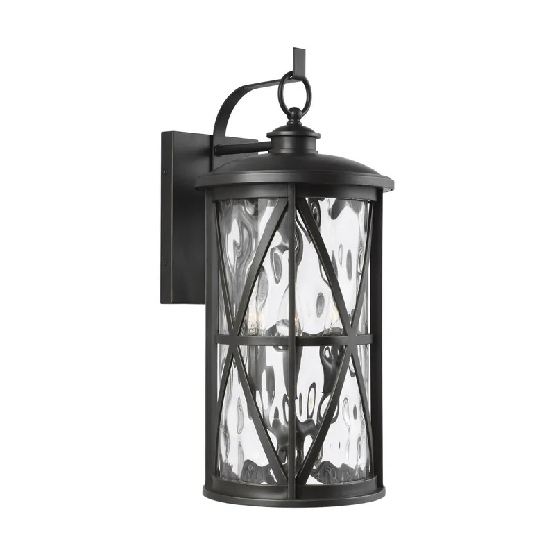 Millbrooke Large Lantern Traditional Outdoor Fixture 10" Width 22.25" Height StoneStrong Round Water Shade in Antique Bronze