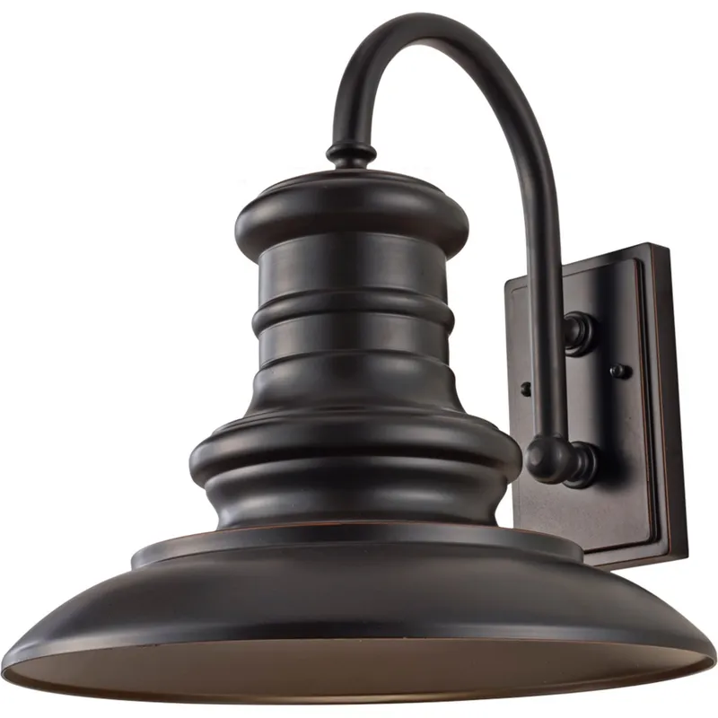 Redding Station Large Lantern Period Inspired Outdoor Fixture 15" Width 15.625" Height Aluminum in Restoration Bronze