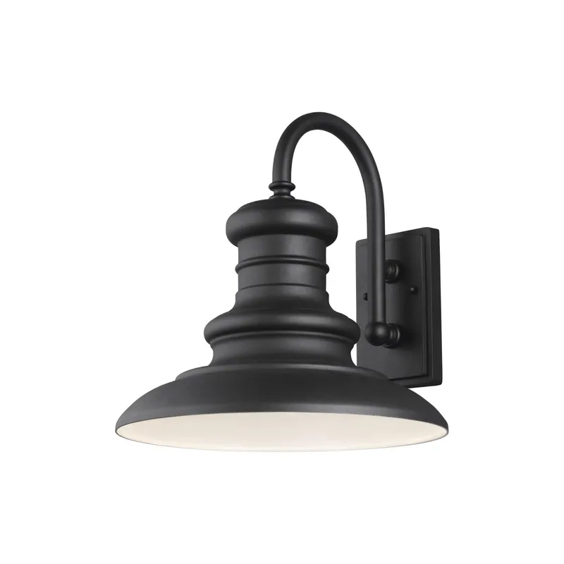 Redding Station Large Lantern Wildlife Friendly Period Inspired Outdoor Fixture 15" Width 15.625" Height Aluminum in Textured Black