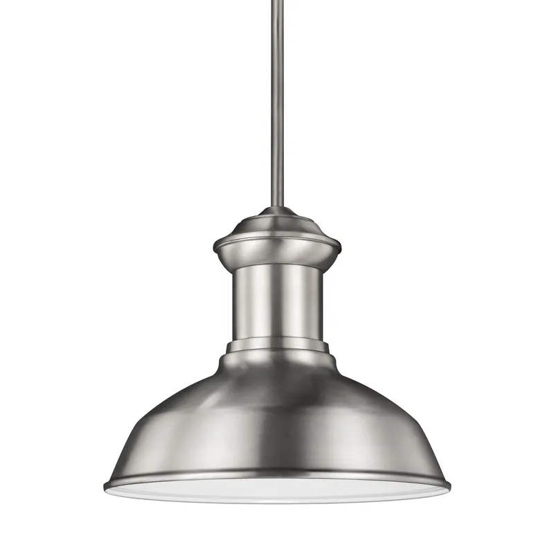 Fredricksburg One Light Outdoor Pendant Traditional Fixture 11.3125" Height Aluminum in Satin