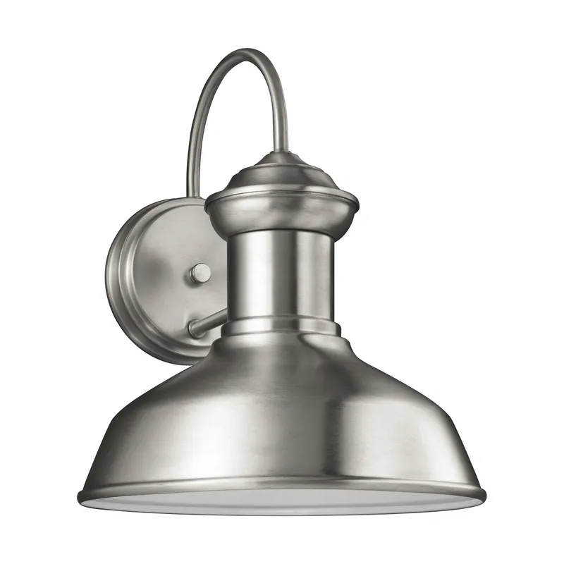 Fredricksburg Small One Light Outdoor Turtle Friendly Wall Lantern Traditional Fixture 10" Width 11.9375" Height Aluminum in Satin