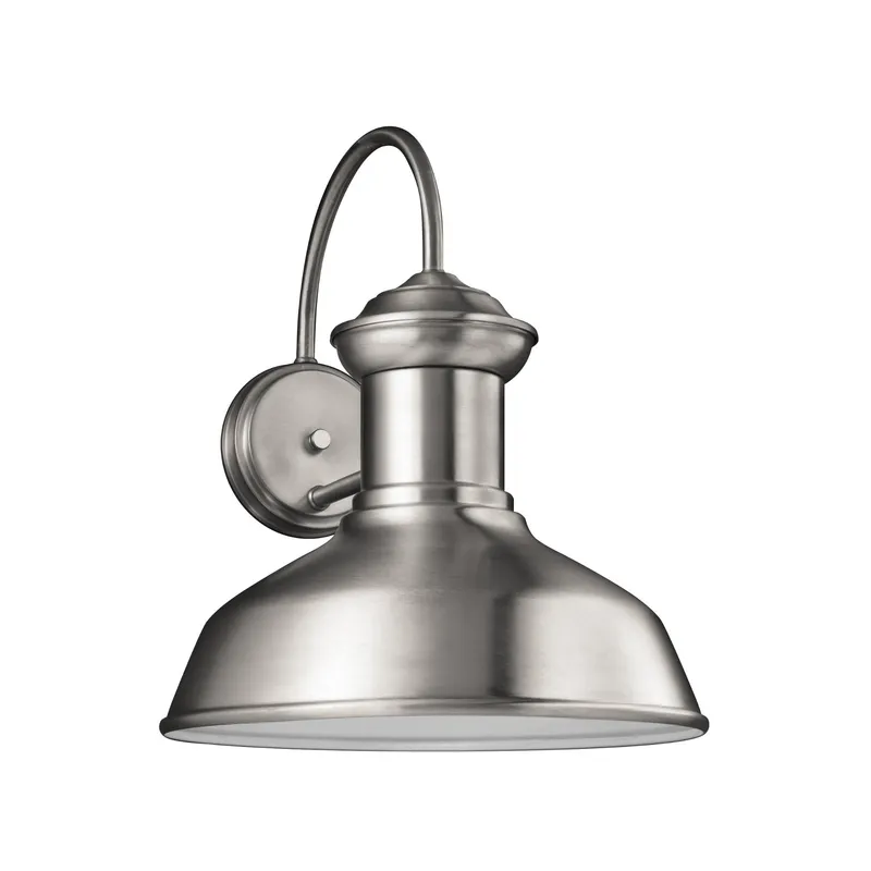Fredricksburg Large One Light Outdoor Wall Lantern Traditional Fixture 13.25" Width 15.875" Height Aluminum in Satin