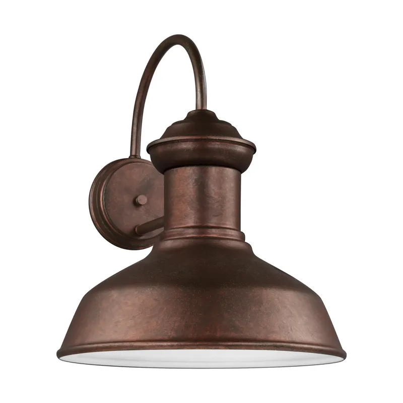 Fredricksburg Large One Light Outdoor Turtle Friendly Wall Lantern Traditional Fixture 13.25" Width 15.875" Height Aluminum in Weathered Copper
