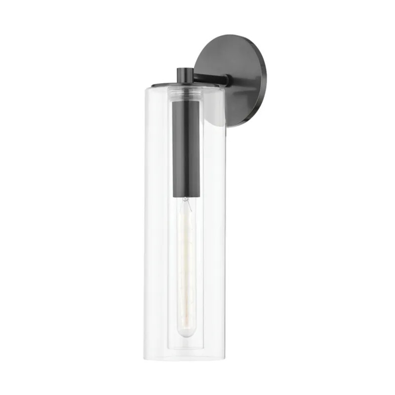 Belinda 1-Light Wall Sconce in Old Bronze 4.75W x 19H