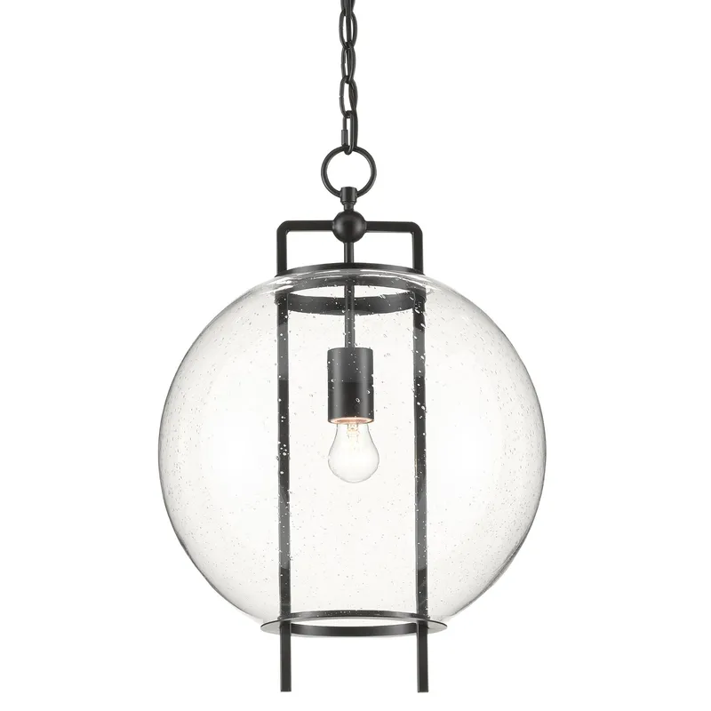 Breakspear Glass Pendant - Antique Black