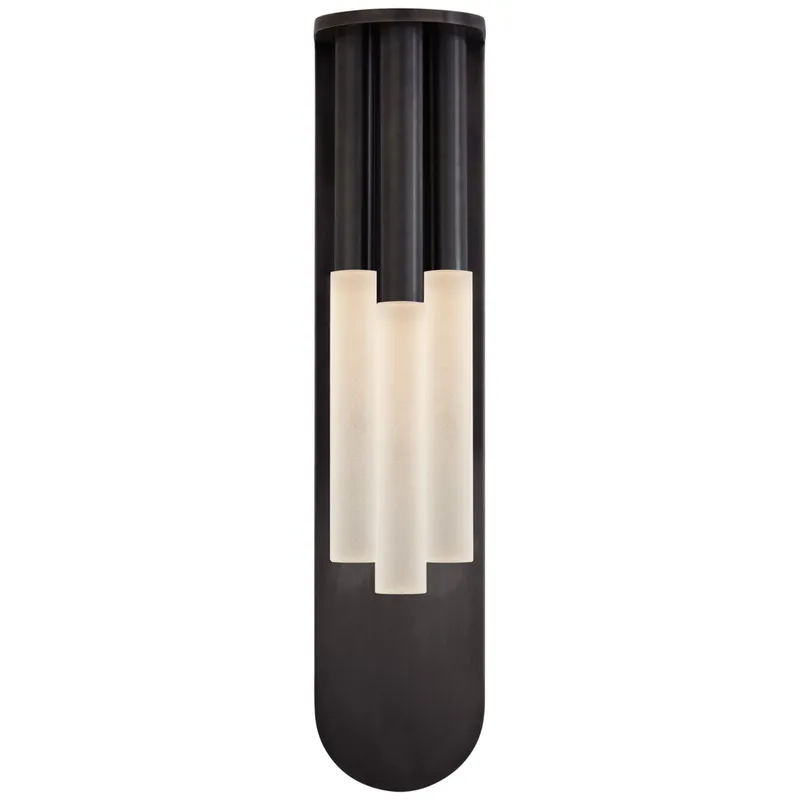 Kelly Wearstler Rousseau Medium Multi-Drop Sconce in Bronze with Etched Crystal Wall Light W4.5" x H20"