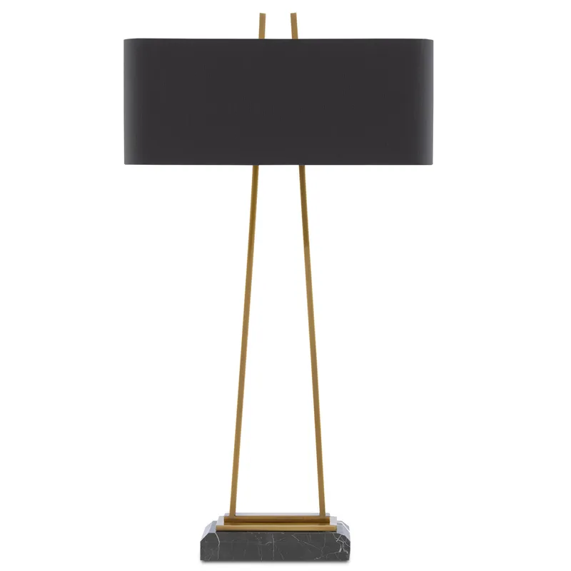 Adorn Large Brass Table Lamp - Antique Brass/Black