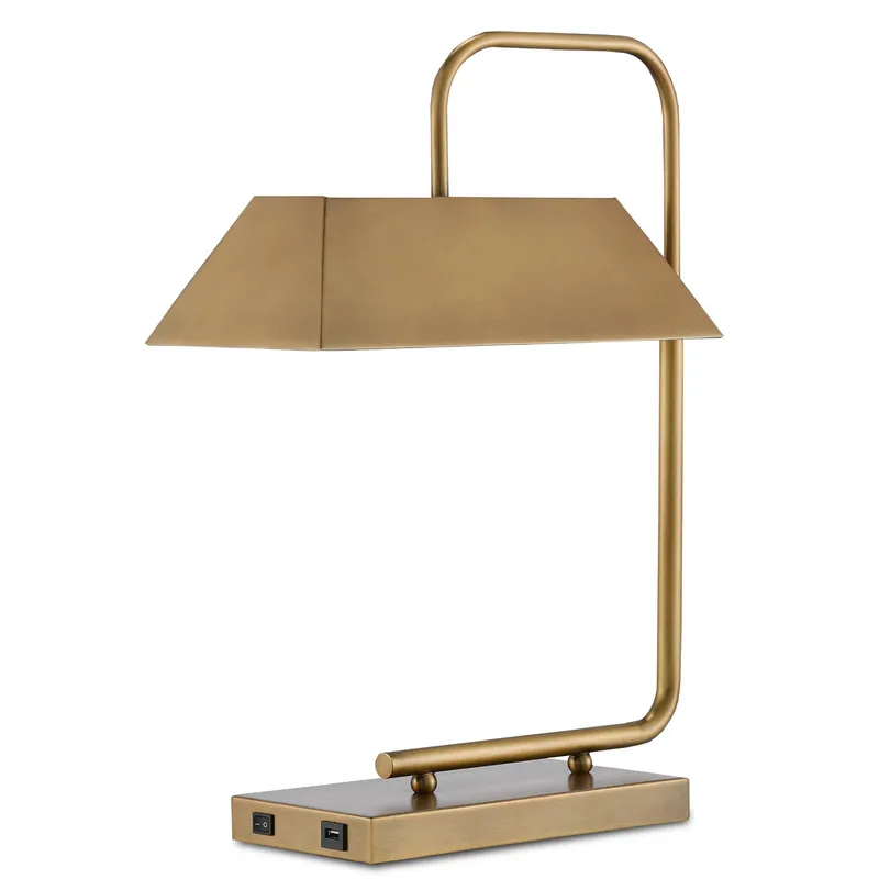 Hoxton Brass Table Lamp - Light Antique Brass