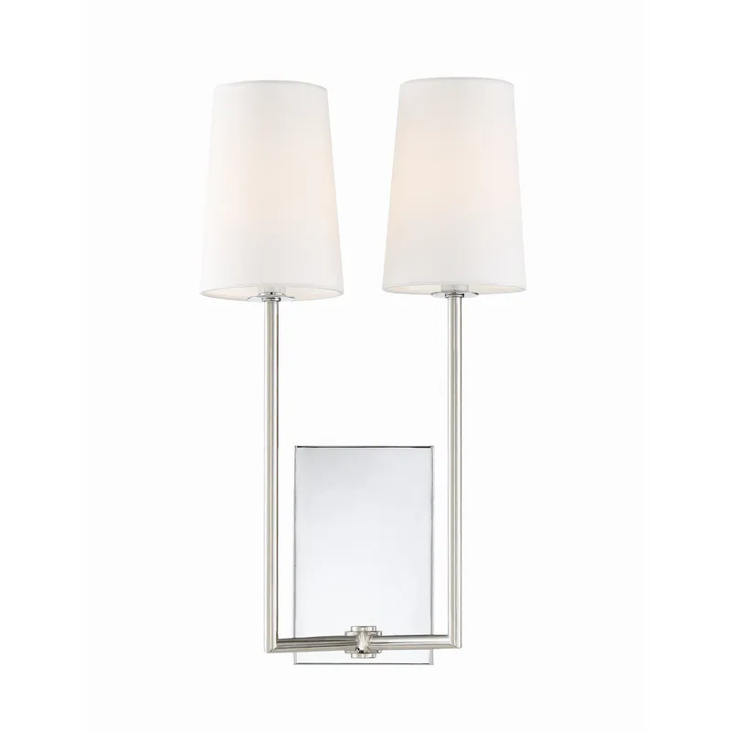 Lena 10'' Polished Chrome Sconce Silver 10"W x 18"H x 7"D