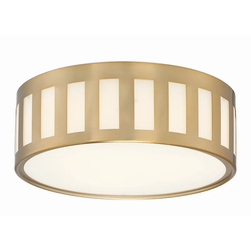 Kendal 14'' Vibrant Gold Flush Mount Gold 14"W x 5"H x 14"D