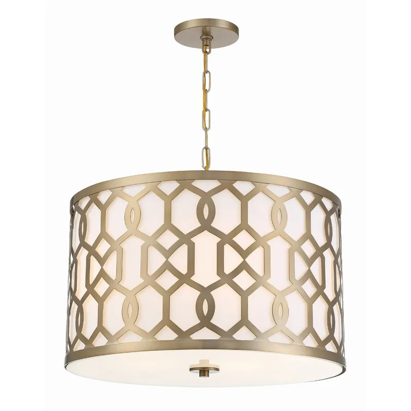 Libby Langdon Jennings 24.25'' Aged Brass Pendant Gold 24.25"W x 17.75"H x 24.25"D