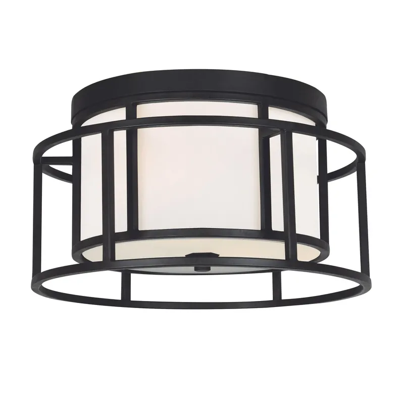 Brian Patrick Flynn Hulton 15'' Matte Black Flush Mount Black 15"W x 9"H x 15"D