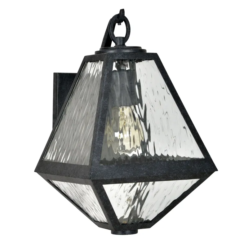 Brian Patrick Flynn Glacier 8'' Black Charcoal Outdoor Sconce Black 8"W x 12.75"H x 9"D