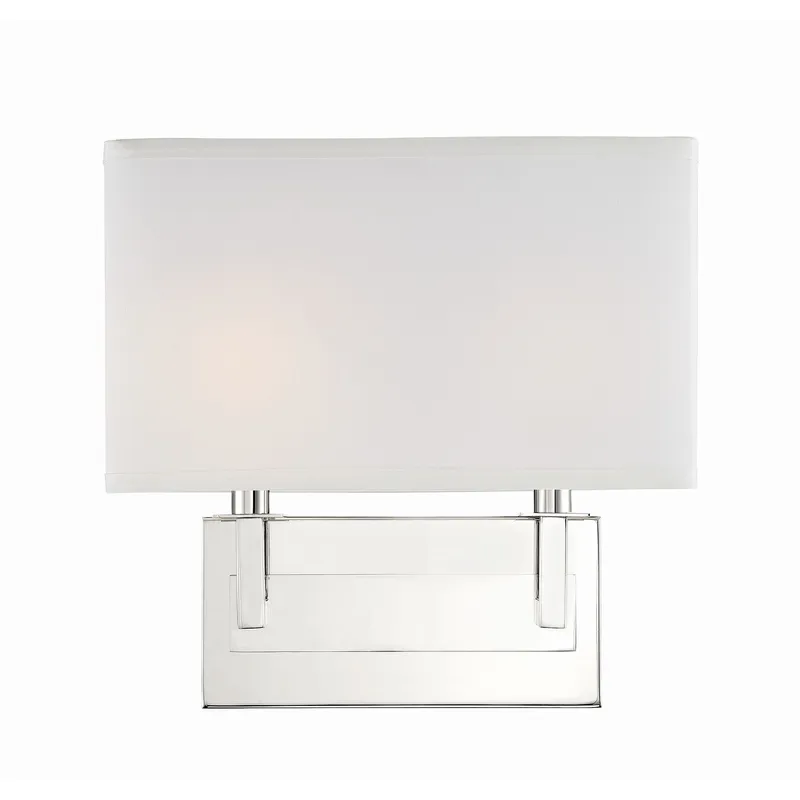 Durham 12.75'' Polished Nickel Sconce Silver 12.75"W x 12.25"H x 3.75"D