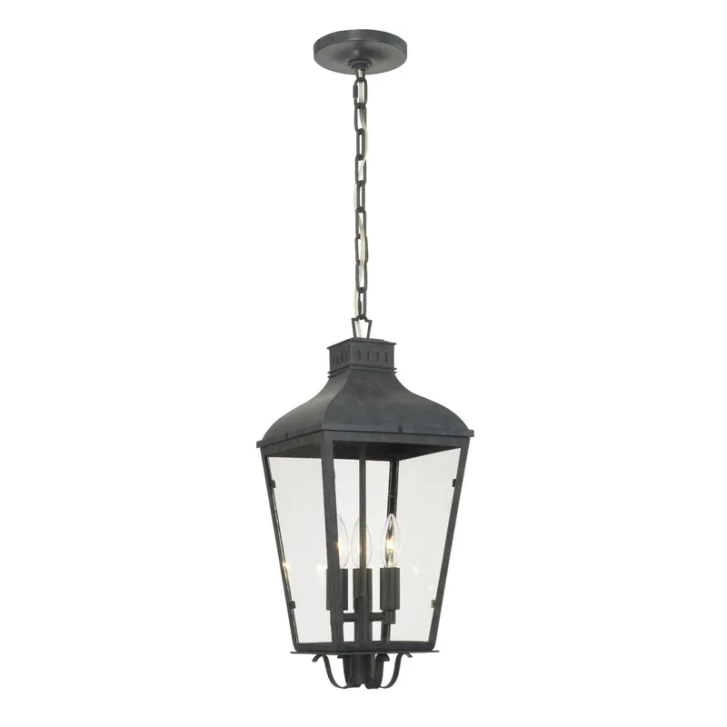 Dumont 9.25'' Graphite Outdoor Pendant Black 9.25"W x 21.5"H x 9.25"D