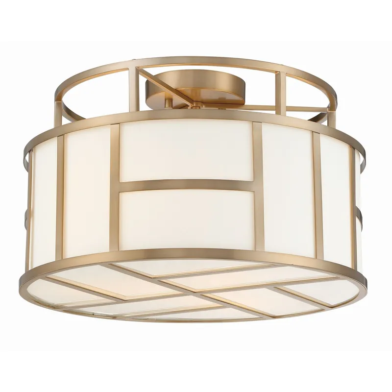 Libby Langdon Danielson 16.75'' Vibrant Gold Semi Flush Mount Gold 16.75"W x 10.5"H x 16.75"D
