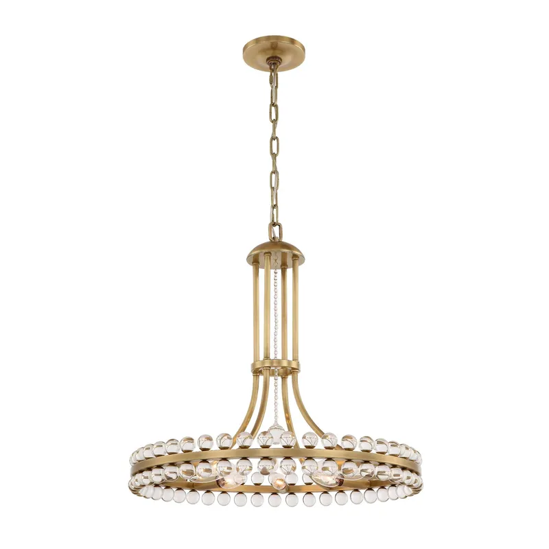 Clover 22.5'' Aged Brass Chandelier Gold 22.5"W x 22.5"H x 22.5"D