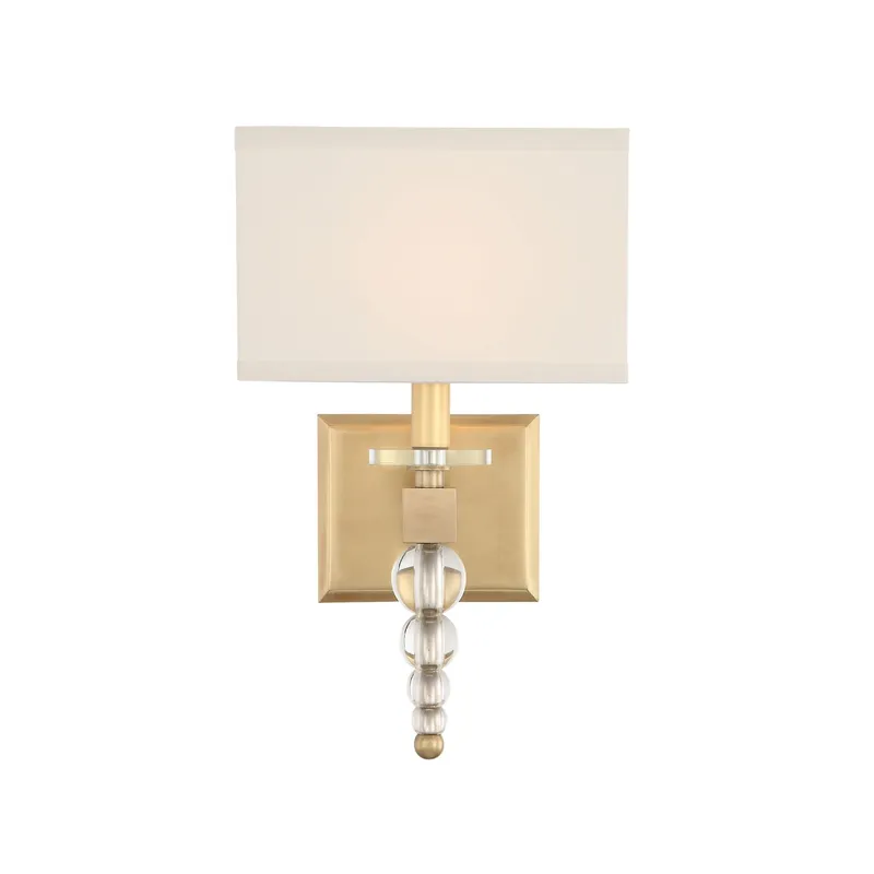 Clover 9.5'' Aged Brass Sconce Gold 9.5"W x 16"H x 6.75"D