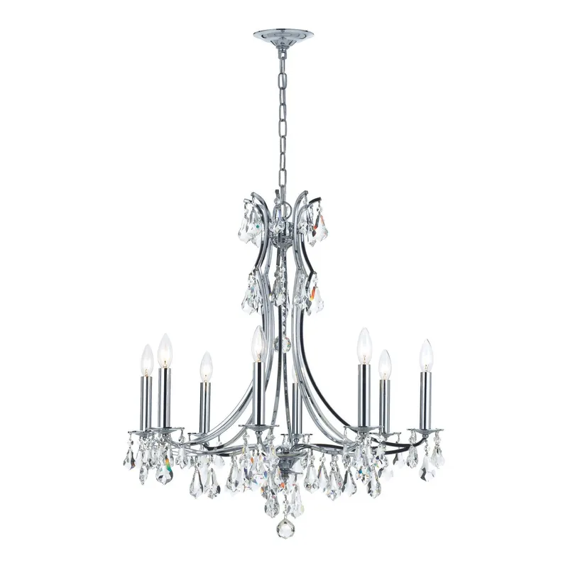 Cedar 28'' Polished Chrome Chandelier Silver 28"W x 29"H x 28"D