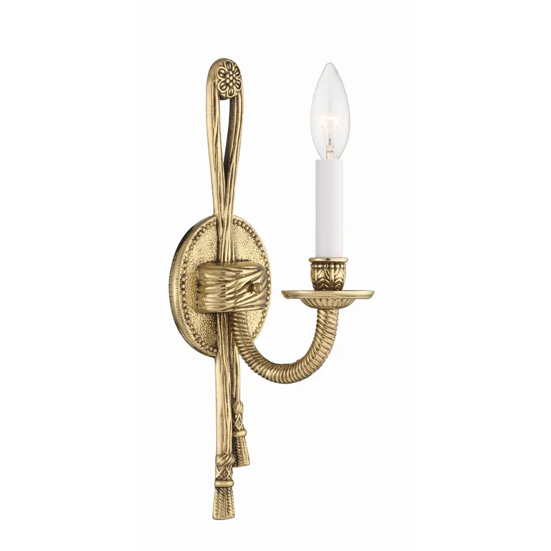 Lexsi 4.5'' Olde Brass Sconce Gold 4.5"W x 15"H x 5.5"D