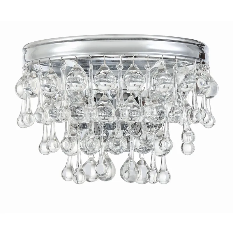 Calypso 10.75'' Crystal Teardrop Polished Chrome Sconce Silver 10.75"W x 7.25"H x 6.25"D