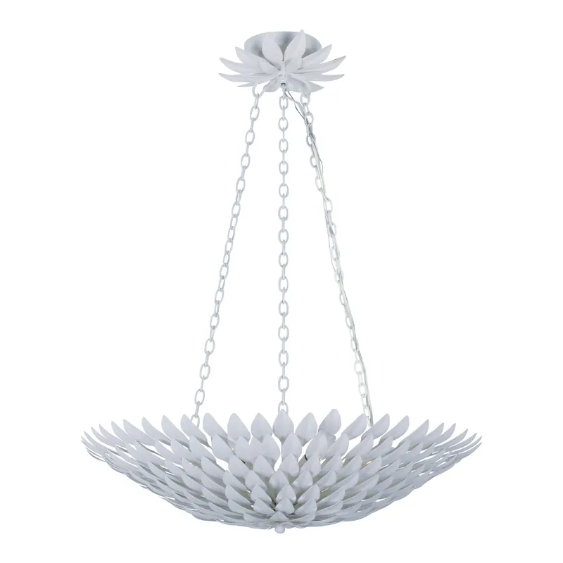 Broche 24.5'' Matte White Chandelier White 24.5"W x 11"H x 24.5"D