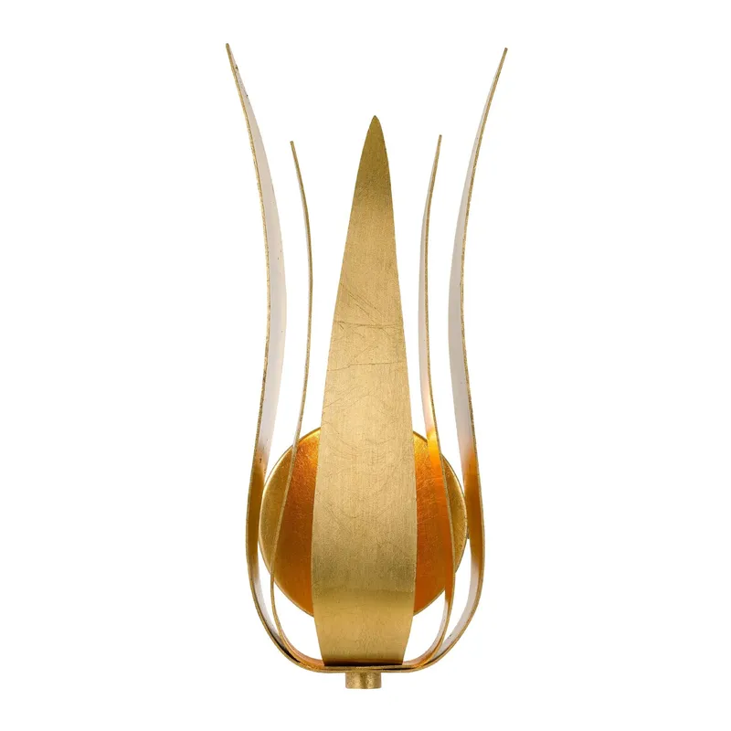 Broche 8'' Antique Gold Sconce Gold 8"W x 14"H x 4.5"D