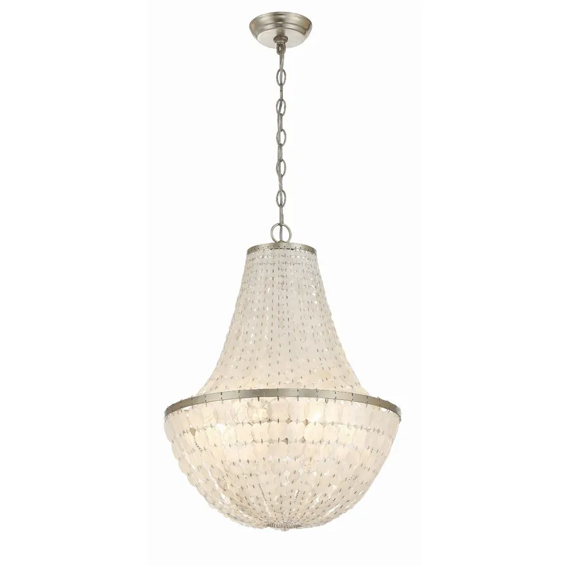 Brielle 18'' Antique Silver Chandelier Silver 18"W x 24"H x 18"D