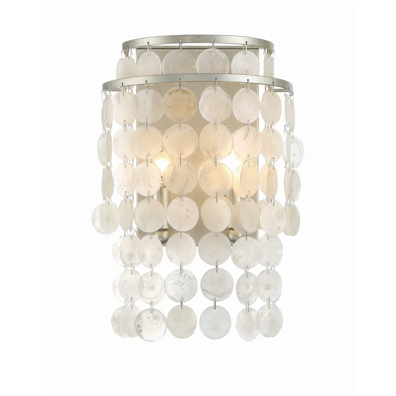 Brielle 9'' Antique Silver Sconce Silver 9"W x 14"H x 5.5"D