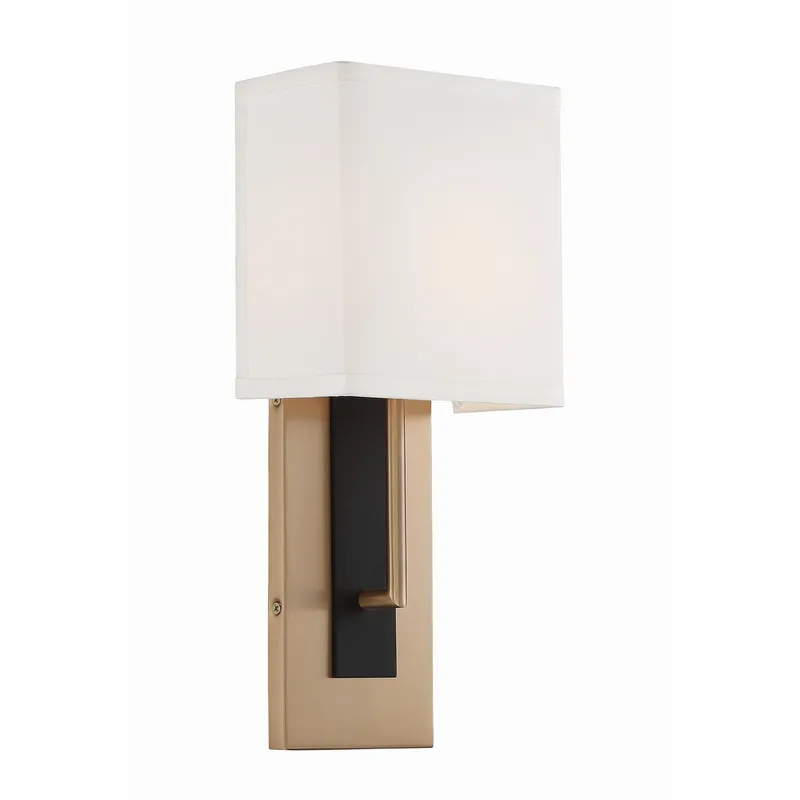 Brent 6.5'' Vibrant Gold + Black Forged Sconce Gold 6.5"W x 15"H x 4"D