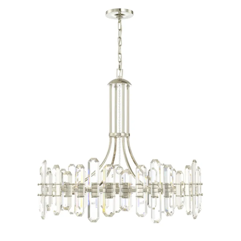 Bolton 31'' Polished Nickel Chandelier Silver 31"W x 28.25"H x 31"D