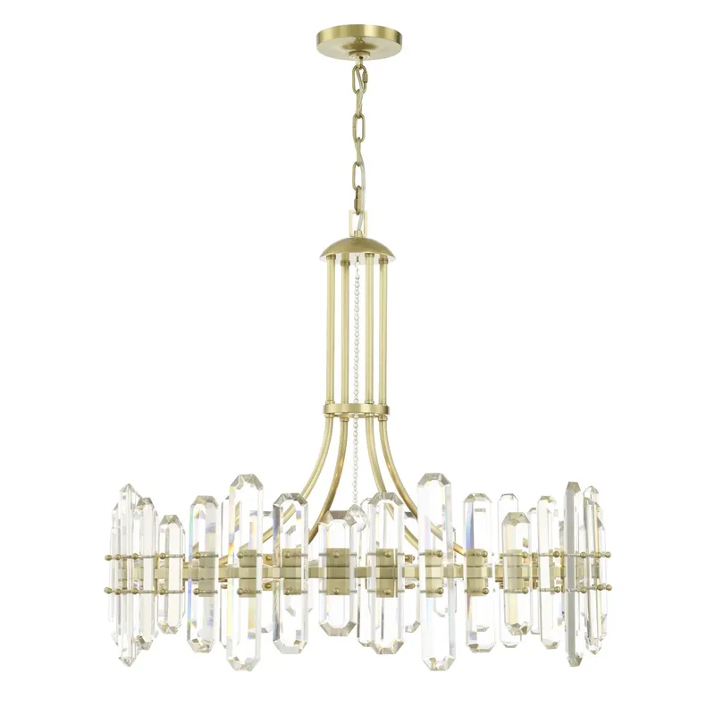Bolton 31'' Aged Brass Chandelier Gold 31"W x 28.25"H x 31"D