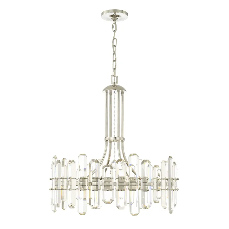 Bolton 24.75'' Polished Nickel Chandelier Silver 24.75"W x 26"H x 24.75"D