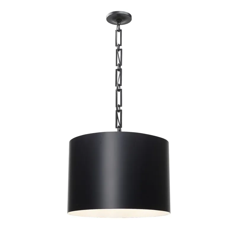 Brian Patrick Flynn Alston 20'' Matte Black + White Pendant Black 20"W x 16.5"H x 20"D