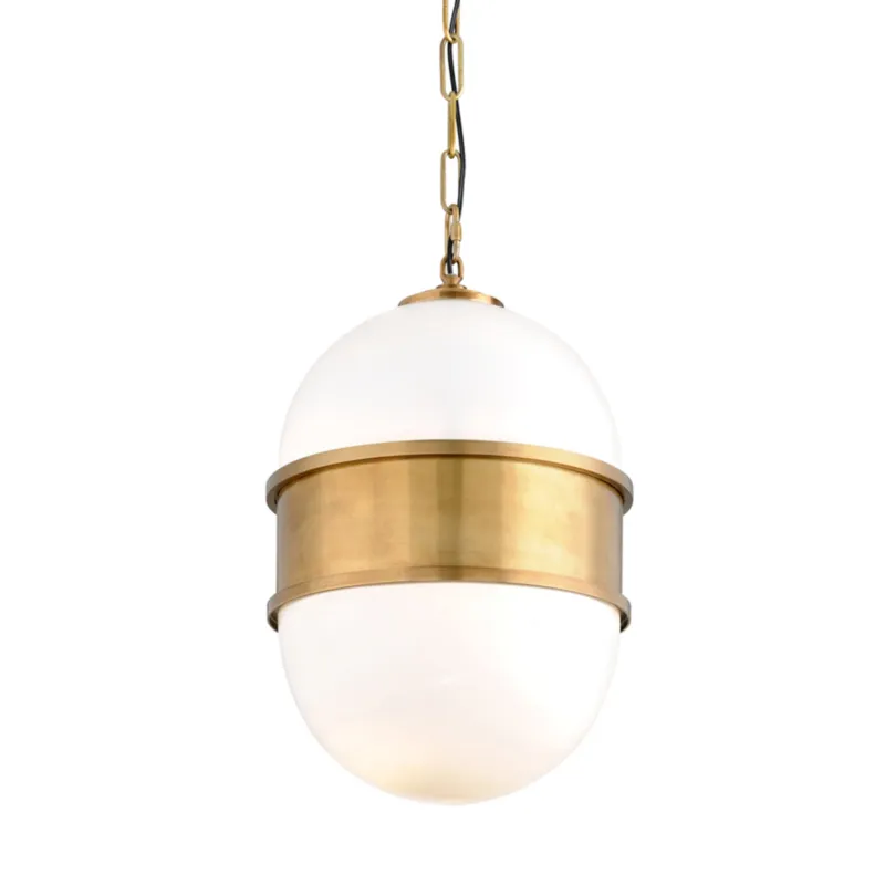 Broomley 1-Light Pendant in Vintage Brass by Martyn Lawrence Bullard 14W x 20H