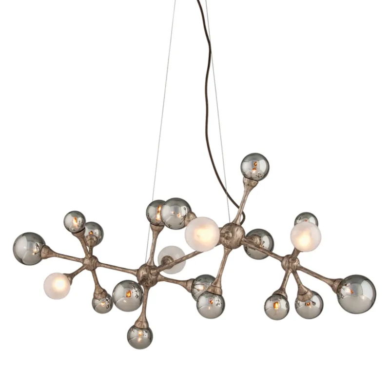 Element 20-Light Linear in Stria Gold Leaf 47.25L x 26W x 21H