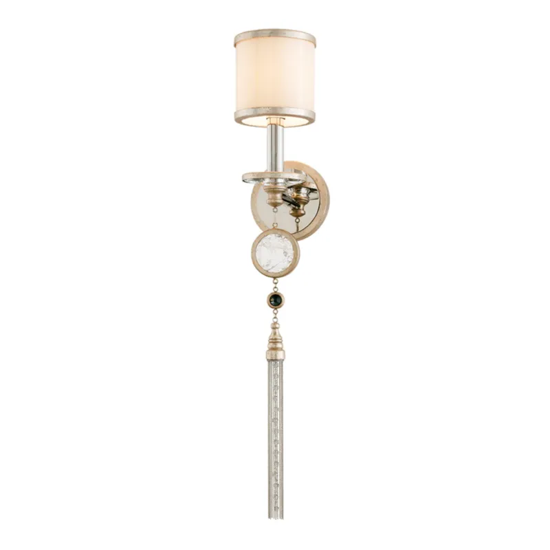 Bliss 1-Light Wall Sconce in Warm Silver Leaf 4.25W x 24.5H