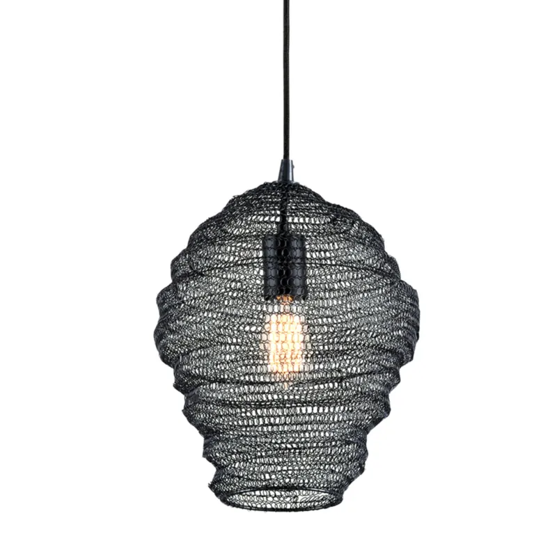 Wabi Sabi 1-Light Pendant in Soft Black 13W x 14H