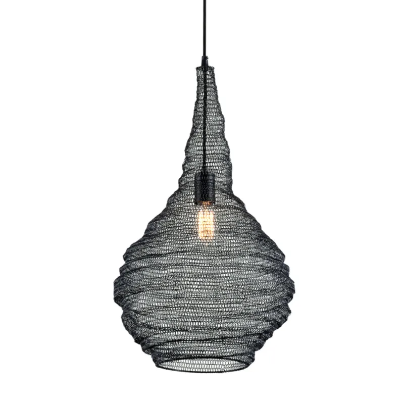 Wabi Sabi 1-Light Pendant in Soft Black 16W x 28H
