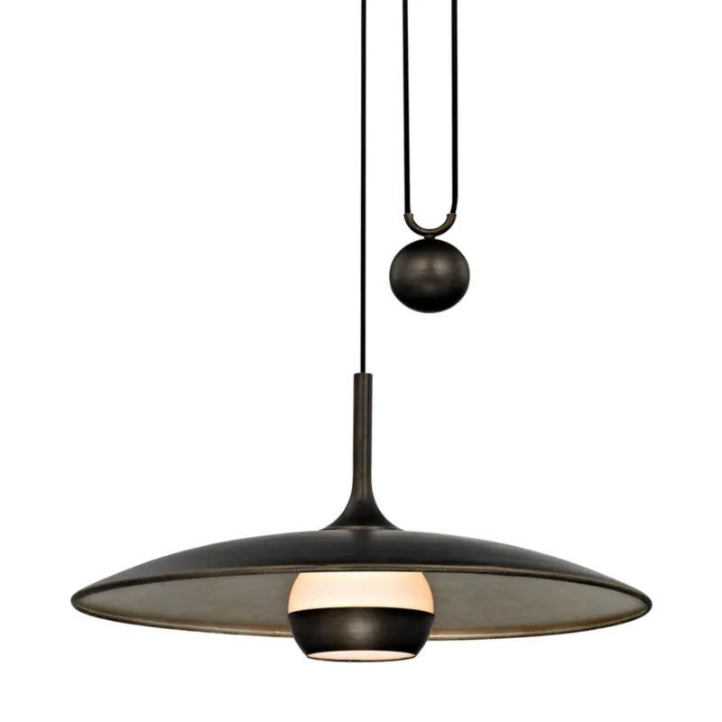 Alchemy 1-Light Pendant in Vintage Bronze 30W x 15H